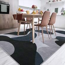 Geometric  Area Rug For Living Room, Soft Modern Abstract Throw Washable Rug For Bedroom, Low Pile Anti-Slip Floor Large Carpet For Classroom Nursery Office Dining Room