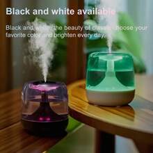Humidificador transparente de larga duración de 650ml con modos de niebla continua e intermitente, humidificador con luz nocturna de siete colores, humidificador de aceites esenciales, adecuado para salas de estar, dormitorios, oficinas y diversos entornos como regalo para Navidad y Año Nuevo