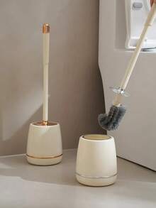 1pc All-Purpose Antibacterial Toilet Brush, 360° High Density Antibacterial Bristles Reaching Deep Into Crevices, Bathroom Toilet Brush Cleaning Supplies, Unique Bathroom Decor And Cleaning Tool, Bathroom Accessories, Toilet Brush, Touchless Toilet Brush, Disposable Toilet Brush, Silicone Toilet Brush, Long Handle Toilet Brush, Retractable Toilet Brush