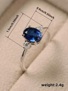 1Pc Teen Elegant Cubic Zirconia Rings For Girls For Birthday Gifts For Party Jewelry Daily Decoration