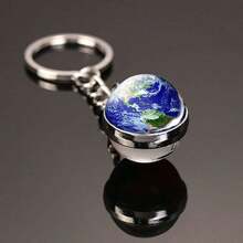 1pc 8 Planets & Moon Galaxy Crystal Glass Keychain Pendant Keyring, Gift & Souvenir School Car Accessories Cute Goth Y2k - Universe Planet - View 9