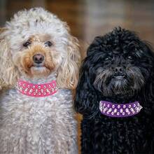 Spiked Dog Collar, Soft PU Leather With Mushrooms, Rivet And Spike Studs, Adjustable And Durable Training Collar For Male And Female Dogs