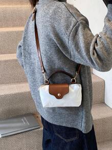 1pcmini Fashion Handbag Small Square Bag, Fashionable & Versatile Women Shoulder Bag Crossbody Bag, Solid Color Mini Purse, Fits Phone, Coins, Lipstick, Daily Use, Commute