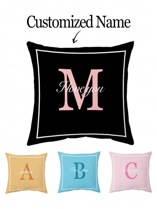1 funda de almohada personalizada para regalos, personalizable con nombre, múltiples opciones de color, regalos para el Día de la Madre, divertida, graduación, regalo personalizado para novia/novio/mamá/papá/esposo/mejor amigo, perfecta para el Día de San Valentín, Día de la Madre, cumpleaños, temporada de graduación, Día de la Independencia, decoración de la habitación, decoración del dormitorio, transpirable, ligera, lavable, divertida, amor, suave, elegante, personalizada, para él, para ella, para aniversarios, para el Día de San Valentín, para el estreno de la casa, sofá, cama, coche, sala de té, dormitorio, baño, sala de estar, comedor, decoración navideña