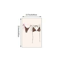 1pc Bikini Hanging Wall Art Picture Girl Laundry Canvas Prints Paintings Leopard Bikini Posters Girly Summer Decor For Bedroom, Living Room, Or Apartment,Dorm,Wall Decor Gift For Her Unframed Or Framed