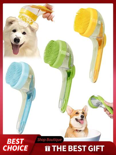 1pc Dog Bath Brush,Dog Bath,Dog Shampoo Brush,Cat Shampoo,Dog Brush,Cat Brush,Dog Brushes For Grooming,Dog Grooming Brush,Puppy Brush,Dog Wash,Puppy Brushes For Grooming,Cat Bath