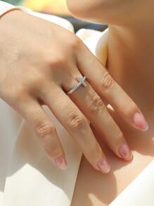 1 pieza Anillo de Moissanita de plata esterlina 925, Banda de boda para mujer adecuada para banquetes, fiestas, ocasiones oficiales, festivales, Día de San Valentín, compromiso, boda, aniversario, regalos de cumpleaños