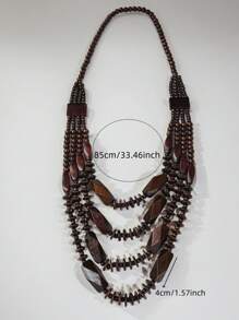 2025 New Handmade Beaded Multi-Layer Necklace, Bohemian European And American Fashion Retro Style Versatile