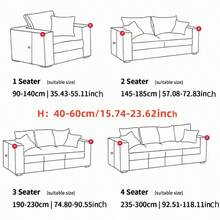 1pc Home Thickened Elastic Sofa Cover With Silver Fox Pattern, All-Inclusive Dust-Proof Scratch-Proof Sofa Cover - Navy Blue - View 3