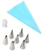 9pcs Cake Decorating Piping Tips, Stainless Steel Cake Decorating Tip Set Includes Icing Tips, Piping Bags And Couplers, Suitable For Cupcakes, Frosting And Baking - Multicolor - View 5