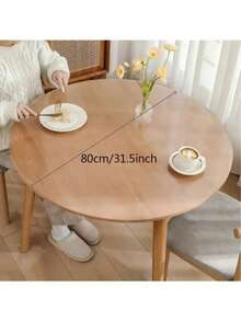 1pc Round PVC Transparent Tabletop Protector Mat, Odorless And Washable, Waterproof, Heat Resistant, Anti-Scratch Table Cover, 1.0mm Thick, Suitable For Dining Tables, Coffee Tables, Home And Restaurant Use, Seamless Design, Transparent Material - Multicolor - View 11