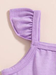 3pcs Baby Girls Floral Striped Sleeveless Top + Matching Floral Striped Shorts Set