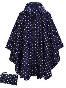 1 pieza Capa de lluvia con capucha para hombre/mujer para actividades al aire libre como senderismo y ciclismo, de material de poliéster