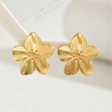 1 Paar goldener Blumen Ohrringe im Vintage-Stil für Frauen, geeignet für Urlaub, Feiertage, Partys, Veranstaltungen