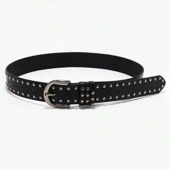 1pc American Style Fashion Casual Rivet Minimalist Versatile Women's Belt Summer, School Fall, Autumn, Halloween