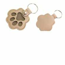 Cute Dog Paw Keychain, Cartoon Pet Hair Storage Leather Case Portable Pet Hair Memorial Keychain Pendant