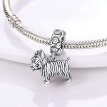 1 Stück süßer silberfarbener Charm mit Tiermotiv, Elefant, Löwe, Bulldogge, Katze, Engel, Welpe, für 3mm Armband, Halskette, DIY Bastelperlen, Anhänger, perfekt für Tierliebhaber, für Partys mit Tiermotiv und als charmantes westliches Schmuckgeschenk