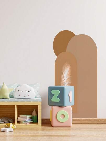 1pc Peel And Stick Mural Arch Wallpaper Decal, Self-Adhesive Removable Wallpaper For Bedroom, Nursery, Classroom Decoration, 21.65x46.45inch