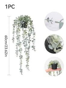 1/2pcs Artificial Plants, Hanging Potted Plants, Wall Hanging Shelf Decor, Suitable For Indoor, Outdoor, Living Room Shelf Decor, Home Decor, Room Decor, Garden Decoration, Wall Decoration
