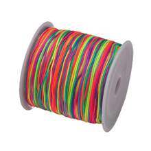 Corda de nylon de 50 m/rolo, tamanho 72, 0,8 mm, fio de nylon para tecelagem artesanal, para fabricação de joias, miçangas, acessórios para cordão de borla
