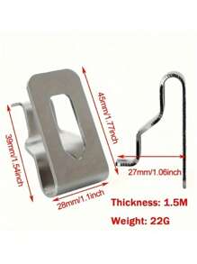 4pcs Durable Stainless Steel Drill Belt Clip Hooks - Easy-Install, Tool Holder With Screws Included, Perfect For Impact Drivers