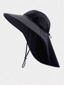 1 pieza Sombrero de verano para hombre de secado rápido, sombrero cubo de protección solar, sombrero cubo transpirable resistente a los rayos UV, sombrero cubo de ala ancha para montañismo y camping con protección para el cuello, sombrero cubo ajustable con cuerda, sombrero de malla transpirable con protección solar, sombrero de sol para actividades al aire libre en verano, liviano e impermeable - Utilizado para protección UV al aire libre