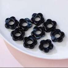 Hollow Five-Petal Tie Dye Acrylic Flower Accessories For DIY Earrings, Hair Decorations, Pendants - 10PCS - View 7