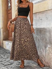 Women Leopard Print Skirt, Fashionable For Summer