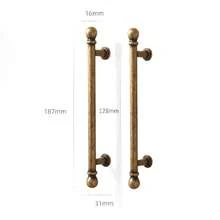 4pcs/8pcs Vintage Brass Zinc Alloy Cabinet Handles - Classic European Style, Perfect For Bedroom & Kitchen Wardrobes