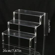 透明亚克力展示架文件架口红架化妆品架亚克力阶梯展示架 - 白色 - 查看 5