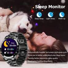 LIGE LIGE Smart Watch 1.39 Inches Ip67 Waterproof/Fitness Tracker/With Music Control Function/Counting/Multifunctional Sports Outdoor Watch/Suitable For Men