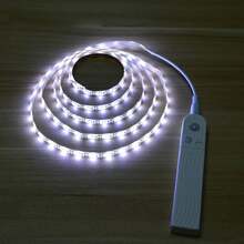 1pc Cabinet Light Strip, Wireless Motion Sensor LED Sensor Light Strip, Cabinet Wardrobe Light Strip, USB Night Light Strip, Stair Backlight, Suitable For Security Lighting In Rooms, Bedrooms, Kitchens, Closets, Stairs, Hallways And Cabinets, 1/3/5cm Bar Light Strip.Applicable, Halloween Christmas Thanksgiving Graduation Season