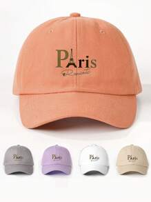 1 pièce Casquette de baseball brodée Milano pour femmes, chapeau décontracté réglable avec protection contre le soleil pour l'extérieur, les voyages, la plage, les vacances, également adapté pour les hommes, style Y2K