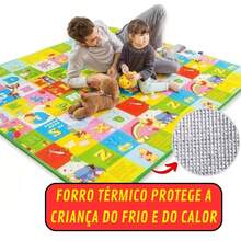 Tapete de Atividades Térmico 120cm x 90cm Infantil Emborrachado Educativo bebê criança