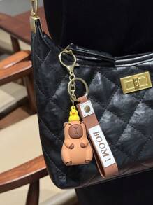 1pc Capybara Keychain With Cartoon Turtle & Duckie Charms, Suitable For Backpack, Everyday Use And Holiday Gifts