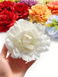 10 件人造牡丹花，可 DIY - 织物人造花头，适用于家庭和花园装饰，非常适合生日、订婚、婚礼和家庭庆祝活动