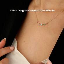 Multi-Stone Birthstone Necklace, Personalized Silver Birthstone Necklace, Family Birthstone Necklace, Birthday Gift, New Year's Gift