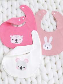 momscare 3pcs Random Baby Boys' Cute Animal Pattern Bibs - Multicolor - View 3