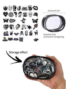 36 pièces de clips pour chaussures sur le thème d'Halloween, décorations DIY pour sabots, mules, sandales, convient pour les enfants, les filles, les garçons, les cadeaux de fête, Halloween