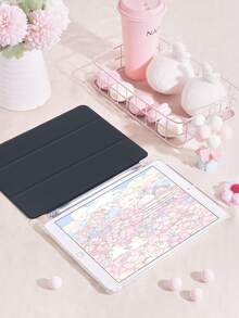 乌龟和花朵 iPad 保护套适用于 Apple iPad Air 11 (2025 M2) / iPad 11th Gen 11" (A16 2025) / iPad 10th Gen 10.9" - 可爱保护套，带笔筒、三折支架、自动睡眠/唤醒、轻巧防震 - 柔和色彩，适合女孩和创意人士 - 彩色 - 查看 7