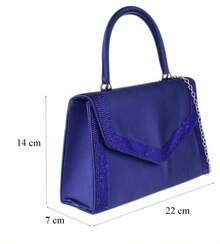 Girly Handbags Womens Satin Sparkly Clutch Bag