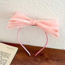 Bentiță de păr cu fundă din satin pentru femei, accesoriu elegant de păr cu plasă strălucitoare, bentiță de păr, bentițe de păr tip cerc, piesă pentru cap