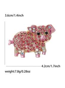 Spilla fashion a forma di maialino rosa carino per donna, accessorio spilla a forma di animale per vestiti, abiti, adatto per feste e banchetti, come regalo