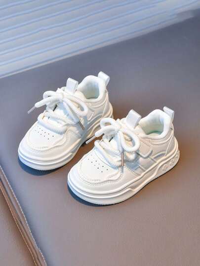 1 par de zapatillas de moda versátiles para niños, con bloques de color, cierre de , antideslizantes, resistentes al desgaste, adecuadas para la escuela y el juego, para primavera/otoño