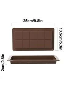1pc Chocolate Bar Mold Deep Dubai 1 Inch Pistachio Chocolate Bar Silicone Thick Mold For Stuffed Bar, Large Candy Bar Mold For Filling