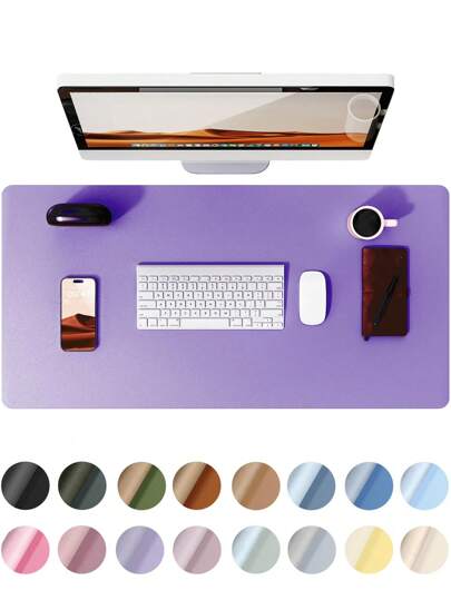 Tapete de couro para mesa de escritório, tapete de escritório, mouse pad grande, papel mata-borrão de couro sintético antiderrapante, tapete de mesa para laptop, bloco de notas à prova d'água para escritório e casa, volta às aulas