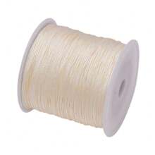 Corda de nylon de 50 m/rolo, tamanho 72, 0,8 mm, fio de nylon para tecelagem artesanal, para fabricação de joias, miçangas, acessórios para cordão de borla