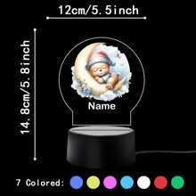 1 szt. Spersonalizowana nazwa z kreskówkowym misiem śpiącym na księżycu. Kreatywny prezent. Iluzja światła 3D. Lampka nocna LED. Ciepłe światło. Prezent urodzinowy. Prezent świąteczny. Dekoracja. Lampka nocna na biurko. Spersonalizowane prezenty. Wystrój pokoju. Wystrój domu. Wystrój jesienny. Dekoracje świąteczne. Zabawki. Spersonalizowane rękodzieło. Szykowna jesień. Dom i styl życia. Świąteczna atmosfera w domu. Jesienne odświeżenie domu. Dekoracje świąteczne. Harmonia w domu.