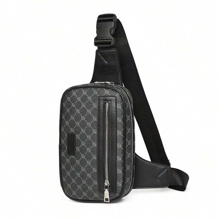 Men's Vintage Casual Chest Bag, Crossbody Bag, Fashionable Waist Bag, Suitable For Commuting, Back To School, Travel - Multicolor - View 9