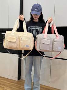 JIAKALIE Dry/Wet Separation Independent Shoe Compartment Fashion Multi-Pocket Sports Travel Swimming Running Fitness Bag, Upgraded Expandable Version - Grey - View 5